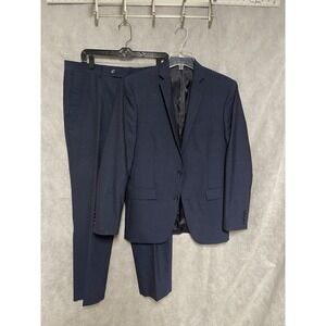 BAR III Suit Men 38R Blue Slim 2B Wool Academia Career Formal Pants 33X32 Luxury